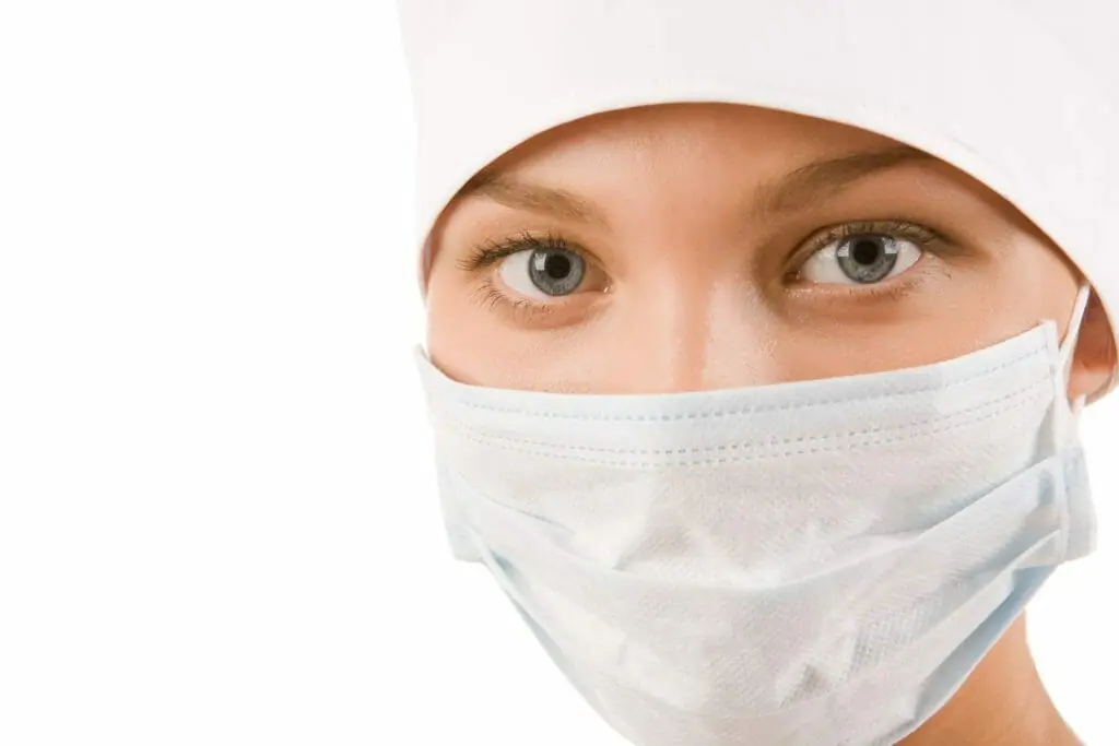 nurse in a mask